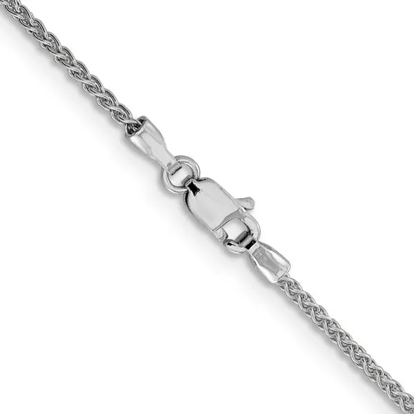 Leslie's 10K White Gold 1.5mm  D/C Spiga Chain Image 3 Spencer's Jewelers Athens, GA