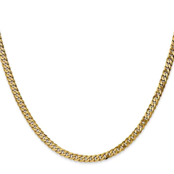 Leslie's 10K 3.9mm Flat Beveled Curb Chain Image 2 Spencer's Jewelers Athens, GA