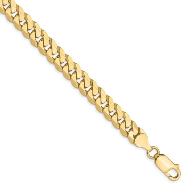 Leslie's 10K 7.25mm Flat Beveled Curb Chain Spencer's Jewelers Athens, GA