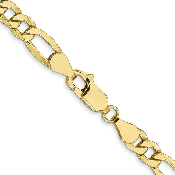 Leslie's 10K 5.35mm Semi-Solid Figaro Chain Image 3 Spencer's Jewelers Athens, GA