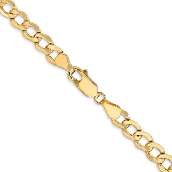 Leslie's 10K 5.25mm Semi-Solid Curb Chain Image 3 Spencer's Jewelers Athens, GA