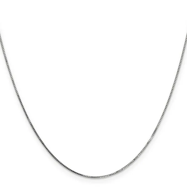 Leslie's 14K White Gold .8mm Box with Spring Ring Clasp Chain Image 2 Johnson Jewellers Lindsay, ON