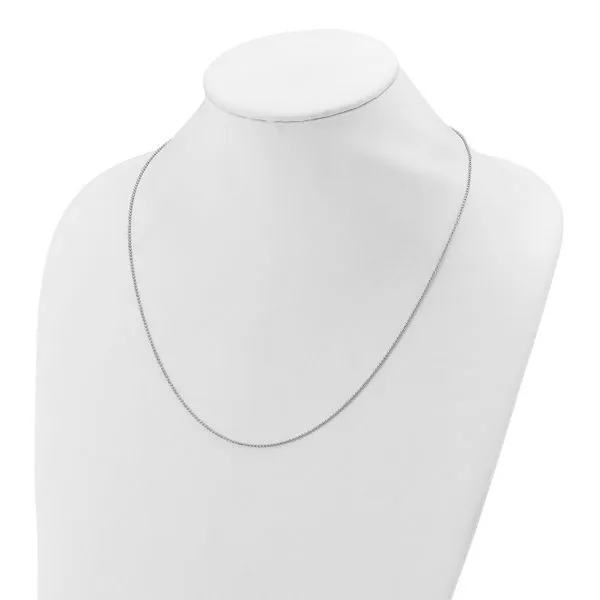 Leslie's Sterling Silver Rh-plated Polished/Diamond-cut Adjustable Chain Image 3 Gaines Jewelry FLINT, MI