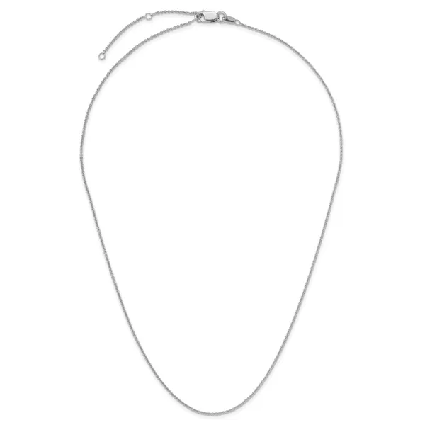Leslie's Sterling Silver Rh-plated 1.1mm Rolo 1in+1in Adjustable Chain Image 2 Diny's Jewelers Middleton, WI