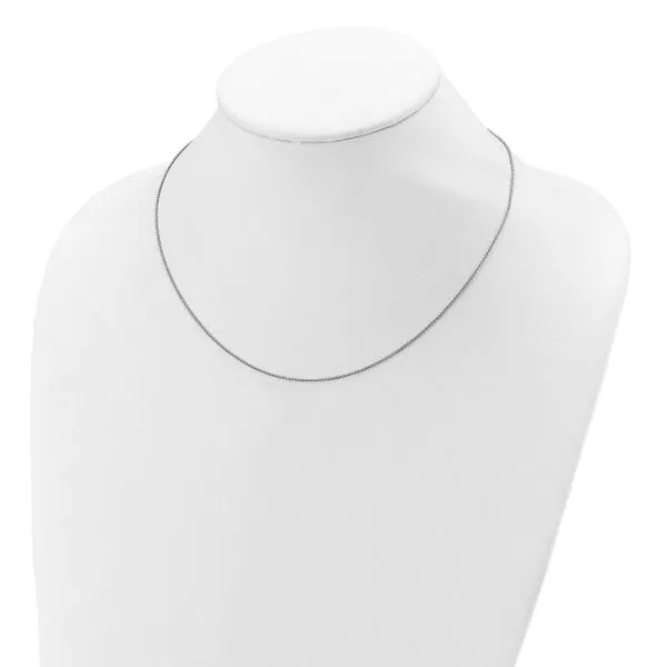 Leslie's Sterling Silver Rh-plated 1.1mm Rolo 1in+1in Adjustable Chain Image 4 Diny's Jewelers Middleton, WI