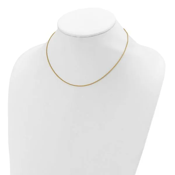 Leslie's Sterling Silver Gold-plated 1.3mm Spiga 1in+1in Adjustable Chain Image 3 Atlanta West Jewelry Douglasville, GA