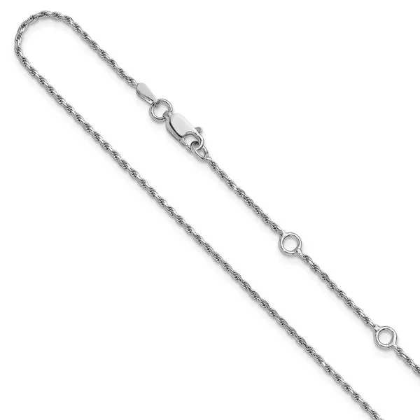 Leslie's Sterling Silver 1.4mm D/C Rope 1in+1in Adjustable Chain Atlanta West Jewelry Douglasville, GA