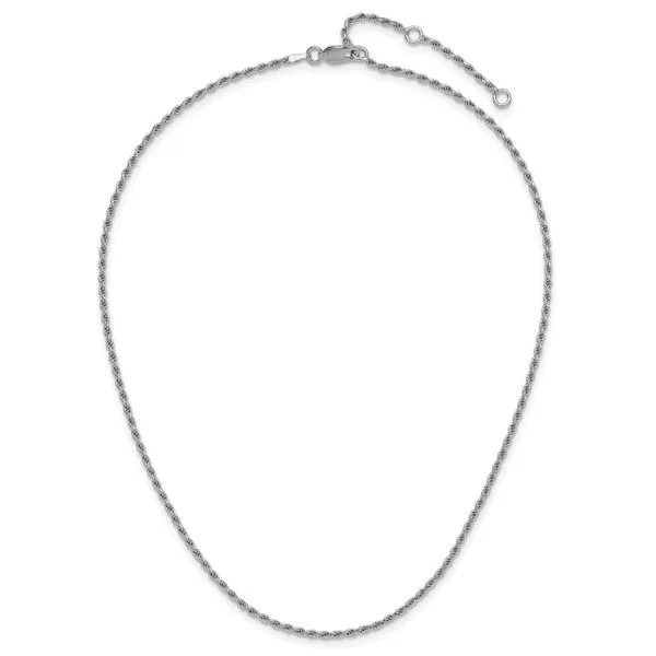 Leslie's Sterling Silver 2mm D/C Rope 1in+1in Adjustable Chain Image 4 Barnett Jewelers Jacksonville, FL
