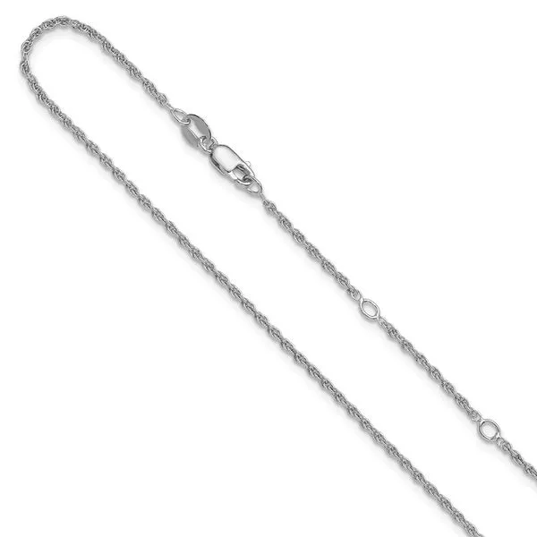 Leslie's Sterling Silver 1.3mm Loose Rope 1in+1in Adjustable Chain Atlanta West Jewelry Douglasville, GA