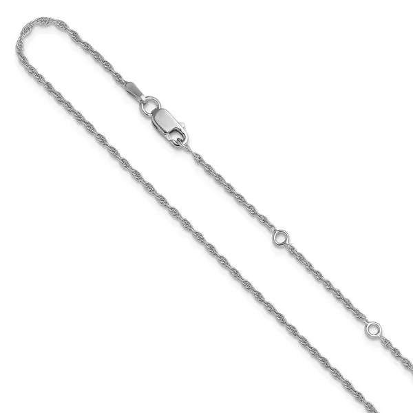 Leslie's Sterling Silver 1.6mm Loose Rope 1in+1in Adjustable Chain Albert's Jewelers Kingsland, GA