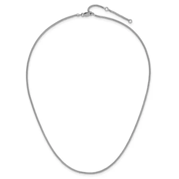 Leslie's Sterling Silver 1.4mm Popcorn 1in+1in Adjustable Chain Image 4 Gaines Jewelry FLINT, MI
