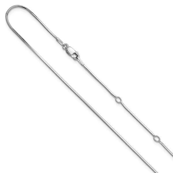 Leslie's Sterling Silver 1mm D/C Square Snake 1in+1in Adjustable Chain G.G. Gems, Inc. Scottsdale, AZ