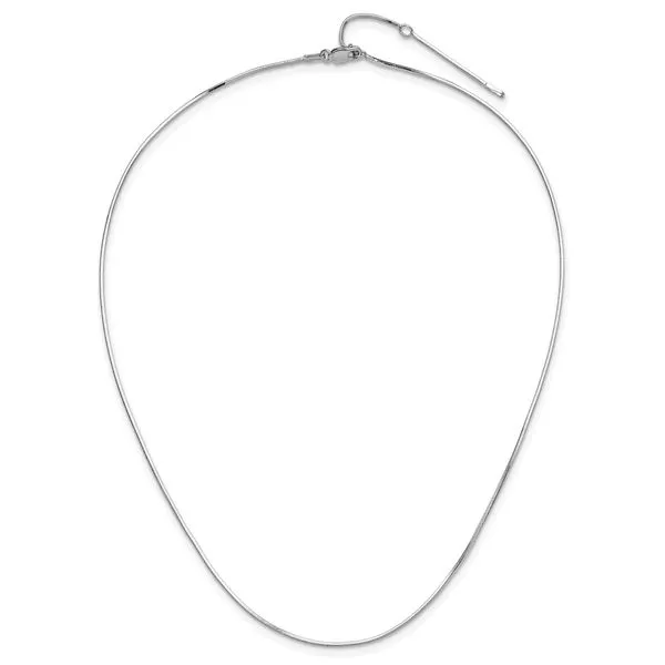 Leslie's Sterling Silver 1mm D/C Square Snake 1in+1in Adjustable Chain Image 4 G.G. Gems, Inc. Scottsdale, AZ