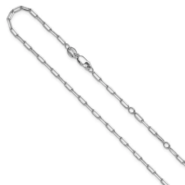 Leslie's Sterling Silver 2.3mm Paperclip 1in+1in Adjustable Chain Grayson & Co. Jewelers Iron Mountain, MI