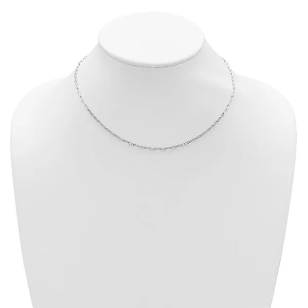 Leslie's Sterling Silver 2.3mm Paperclip 1in+1in Adjustable Chain Image 3 Grayson & Co. Jewelers Iron Mountain, MI