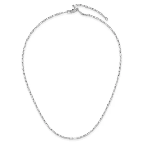 Leslie's Sterling Silver 2.3mm Paperclip 1in+1in Adjustable Chain Image 4 Grayson & Co. Jewelers Iron Mountain, MI