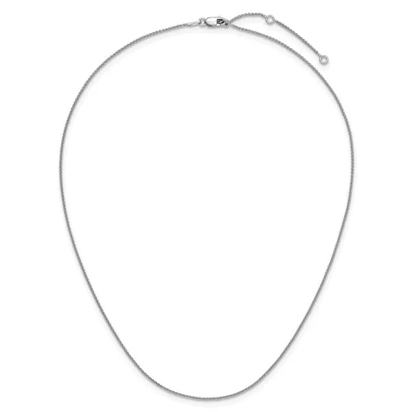 Leslie's Sterling Silver Rh-plated 1mm Spiga 1in+1in Adjustable Chain Image 4 J. Anthony Jewelers Neenah, WI