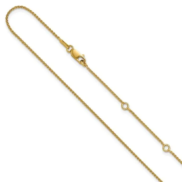 Leslie's Sterling Silver Gold-plated 1mm Spiga 1in+1in Adjustable Chain J. Anthony Jewelers Neenah, WI