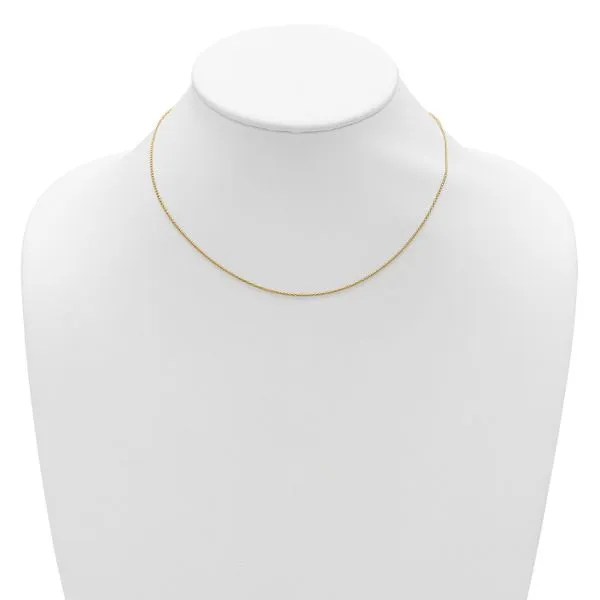 Leslie's Sterling Silver Gold-plated 1mm Spiga 1in+1in Adjustable Chain Image 3 Spath Jewelers Bartow, FL
