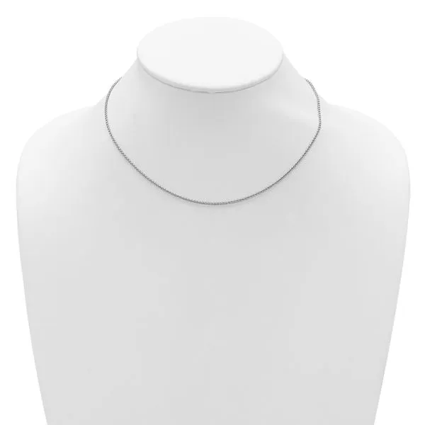 Leslie's Sterling Silver Rh-plated 1.5mm Spiga 1in+1in Adjustable Chain Image 3 J. Anthony Jewelers Neenah, WI