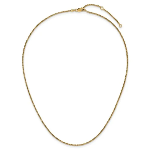 Leslie's Sterling Silver Gold-plated 1.5mm Spiga 1in+1in Adjustable Chain Image 4 J. Anthony Jewelers Neenah, WI