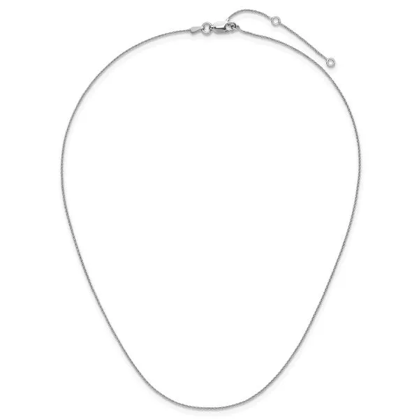 Leslie's Sterling Silver .85mm D/C Spiga 1in+1in Adjustable Chain Image 4 Albert's Jewelers Kingsland, GA