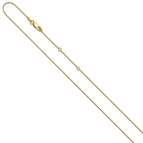 Leslie's Sterling Silver Gold-plated .85mm D/C Spiga 1in+1in Adjustable Cha Image 2 Arlene's Fine Jewelry Vidalia, GA