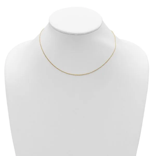 Leslie's Sterling Silver Gold-plated .85mm D/C Spiga 1in+1in Adjustable Cha Image 3 Arlene's Fine Jewelry Vidalia, GA