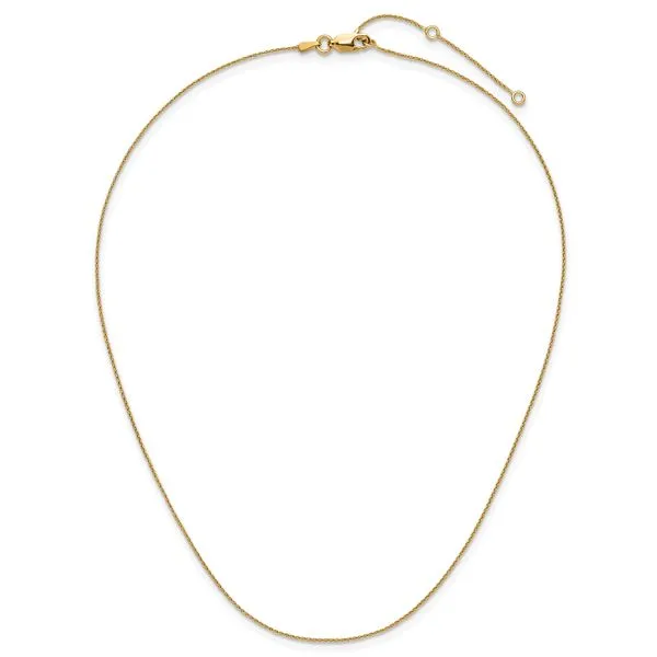 Leslie's Sterling Silver Gold-plated .85mm D/C Spiga 1in+1in Adjustable Cha Image 4 Arlene's Fine Jewelry Vidalia, GA