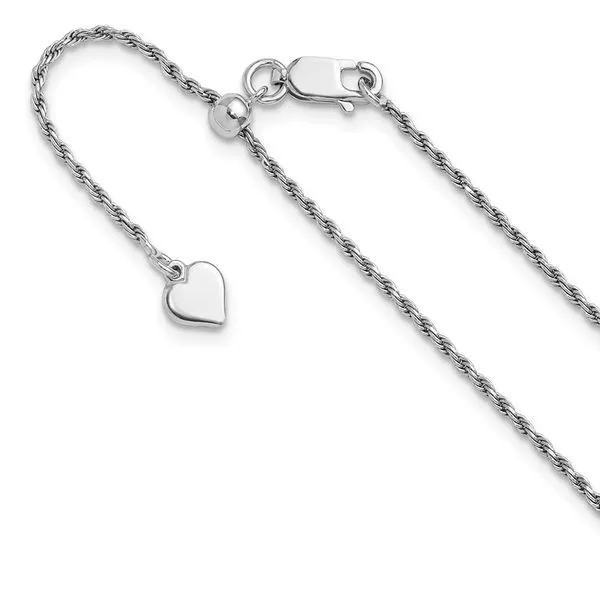 Leslie's Sterling Silver Adjustable 1.4mm D/C Rope Chain Tidwells of Greenwood Greenwood, SC