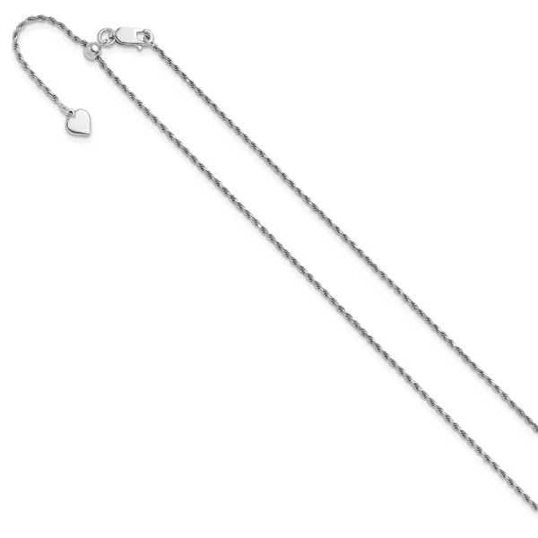 Leslie's Sterling Silver Adjustable 1.4mm D/C Rope Chain Image 2 Tidwells of Greenwood Greenwood, SC