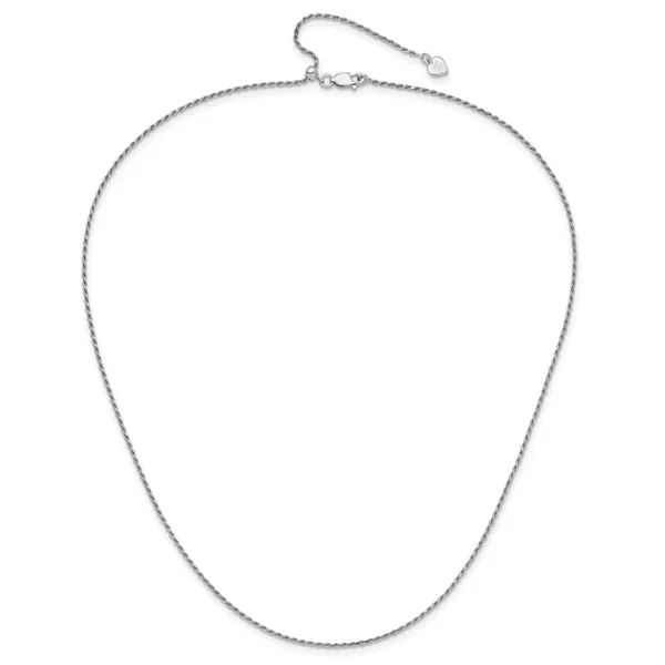 Leslie's Sterling Silver Adjustable 1.4mm D/C Rope Chain Image 4 Tidwells of Greenwood Greenwood, SC