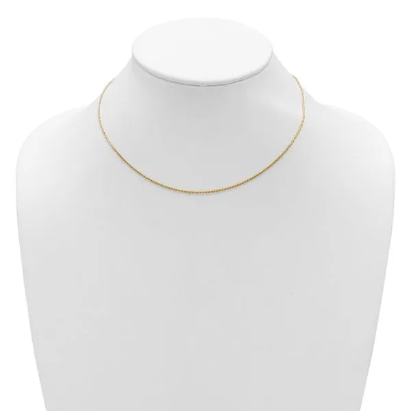 Leslie's Sterling Silver Gold-plated 1mm D/C Spiga 1in+1in Adjustable Chain Image 3 Jerald Jewelers Latrobe, PA