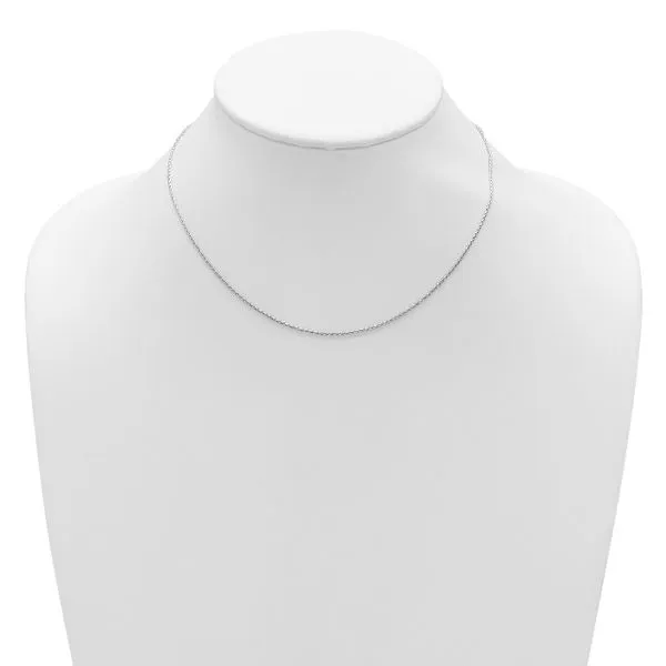 Leslie's Sterling Silver 1.2mm D/C Spiga 1in+1in Adjustable Chain Image 3 Albert's Jewelers Kingsland, GA