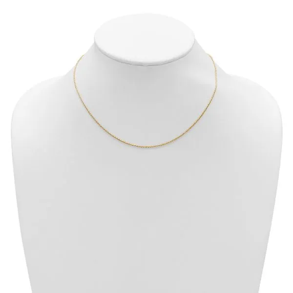 Leslie's Sterling Silver Gold-plated 1.2mm D/C Spiga 1in+1in Adjustable Cha Image 3 Ask Design Jewelers Olean, NY