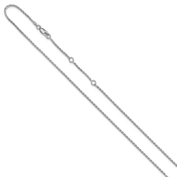 Leslie's Sterling Silver 1.6mm D/C Spiga 1in+1in Adjustable Chain Image 2 Boyd Jewelers Wesley Chapel, FL
