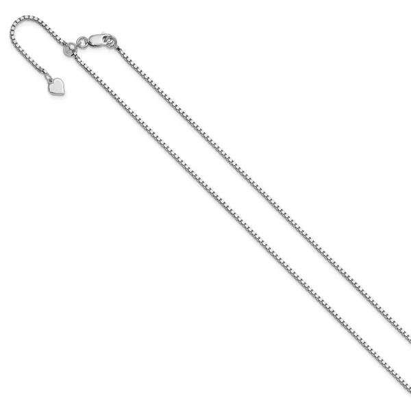 Leslie's Sterling Silver Adjustable 1.5mm Box Chain Image 2 Arlene's Fine Jewelry Vidalia, GA