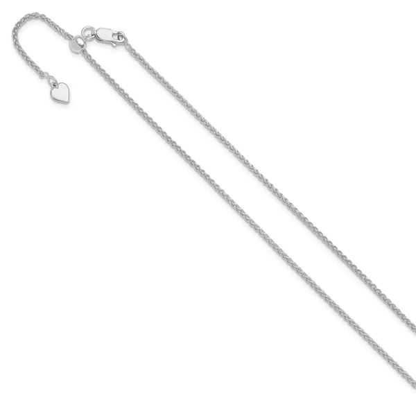 Leslie's Sterling Silver Adjustable 1.6mm Spiga Chain Image 2 Tidwells of Greenwood Greenwood, SC
