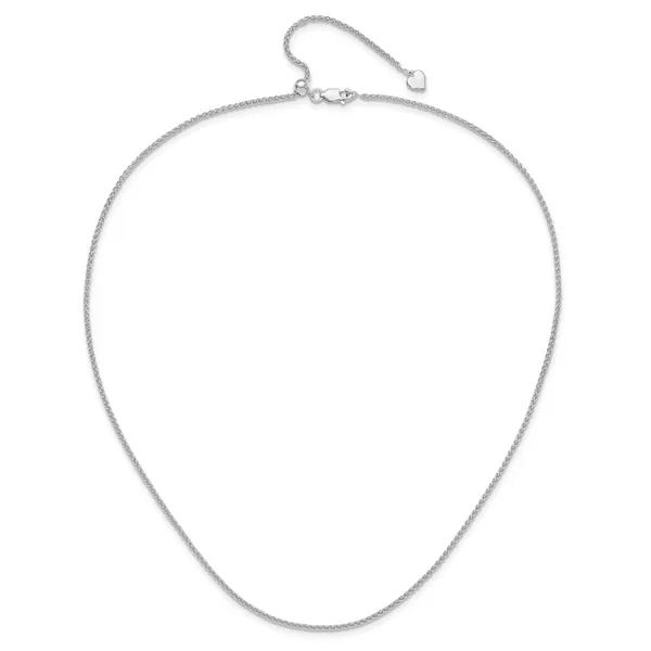 Leslie's Sterling Silver Adjustable 1.6mm Spiga Chain Image 4 Tidwells of Greenwood Greenwood, SC
