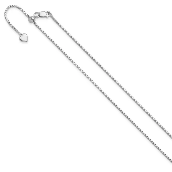 Leslie's Sterling Silver Adjustable 1.3mm Box Chain Image 2 Tidwells of Greenwood Greenwood, SC