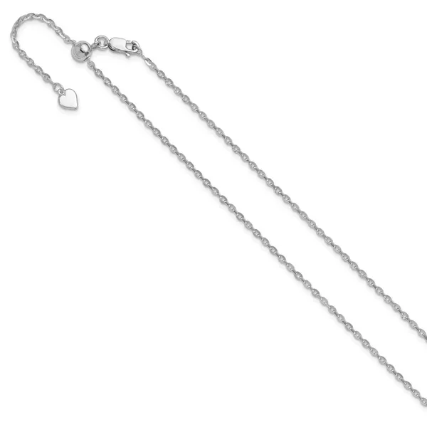 Leslie's Sterling Silver Adjustable 2mm Cable Chain Image 2 Spencer's Jewelers Athens, GA