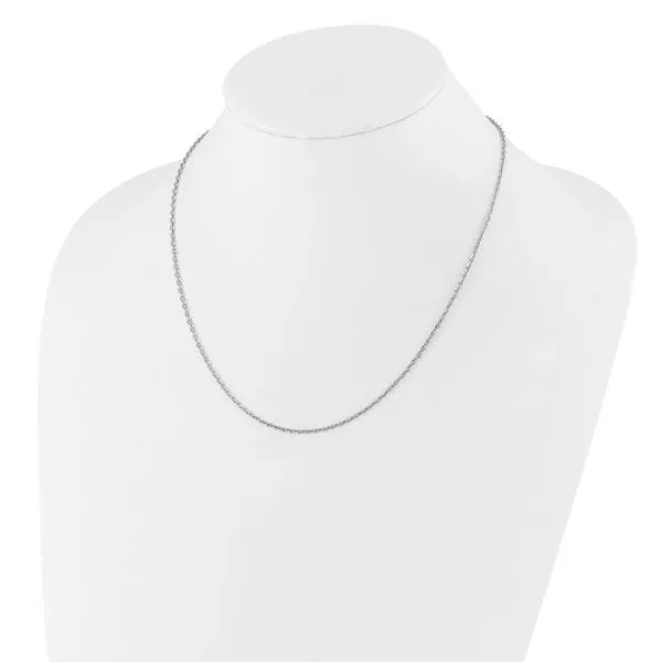 Leslie's Sterling Silver Adjustable 2mm Cable Chain Image 3 Spencer's Jewelers Athens, GA