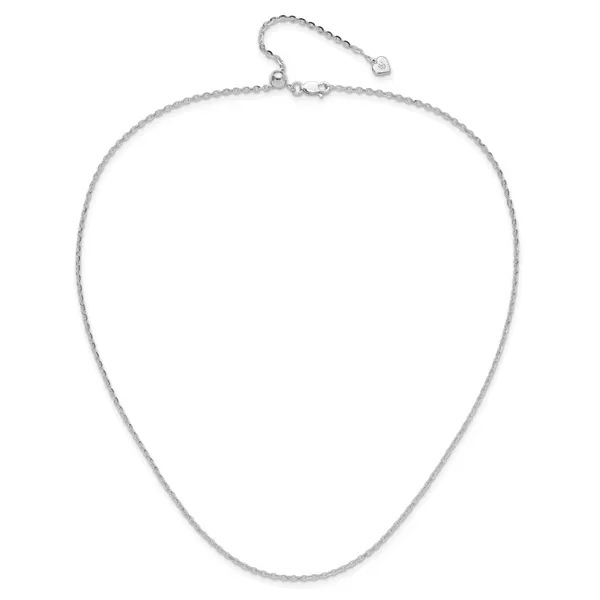 Leslie's Sterling Silver Adjustable 2mm Cable Chain Image 4 Spencer's Jewelers Athens, GA