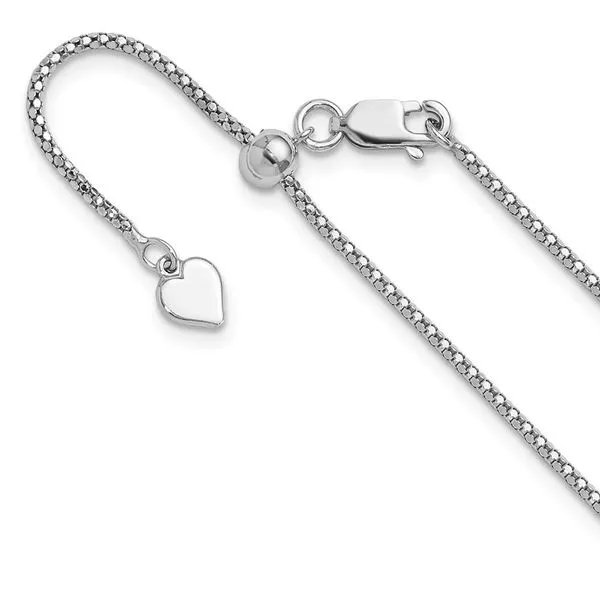 Leslie's Sterling Silver Adjustable 1.4mm Popcorn Chain Spencer's Jewelers Athens, GA