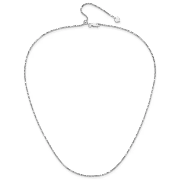 Leslie's Sterling Silver Adjustable 1.4mm Popcorn Chain Image 4 Spencer's Jewelers Athens, GA