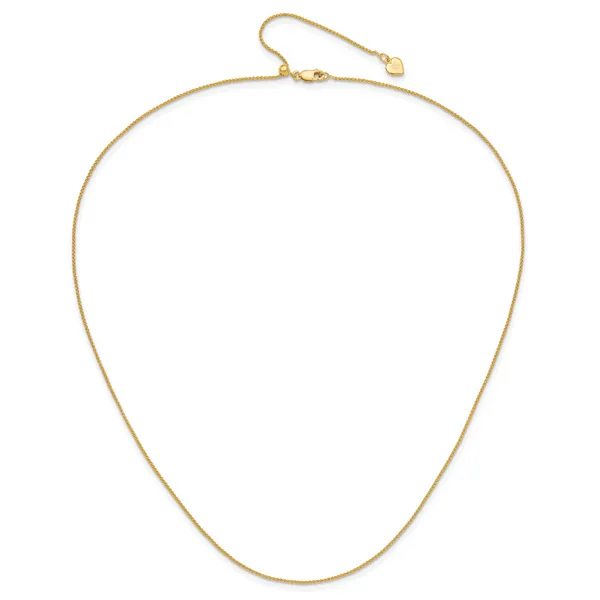 Leslie's Sterling Silver Gold-plated Adjustable 1mm Spiga Chain Image 4 Tidwells of Greenwood Greenwood, SC