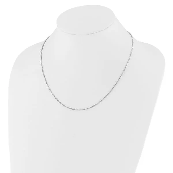 Leslie's Sterling Silver Adjustable 1.25mm Round Box Chain Image 3 Spencer's Jewelers Athens, GA