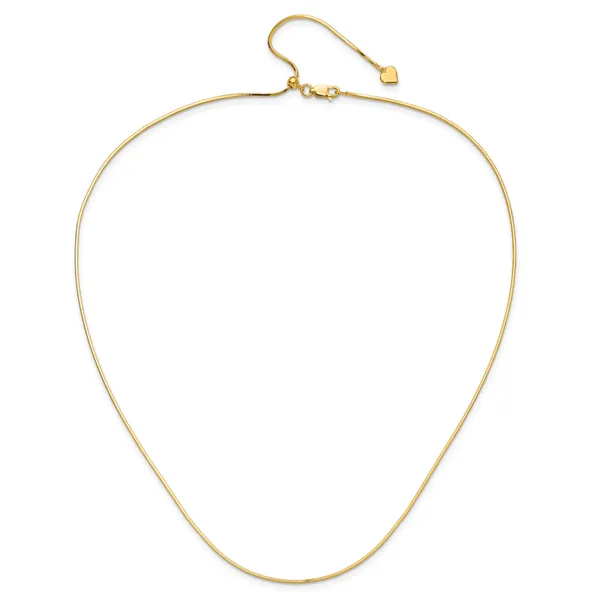 Leslie's Sterling Silver Gold-plated Adjustable 1.2mm D/C Square Snake Chai Image 4 Spencer's Jewelers Athens, GA