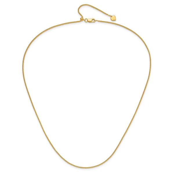 Leslie's Sterling Silver Adjustable Gold-plated 1.3mm Spiga Chain Image 4 Mitchell's Jewelry Norman, OK