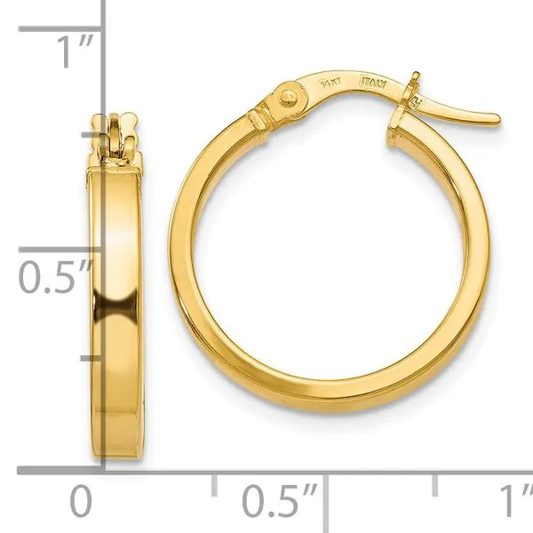 Leslie's 14K Polished Earrings Image 4 Spencer's Jewelers Athens, GA